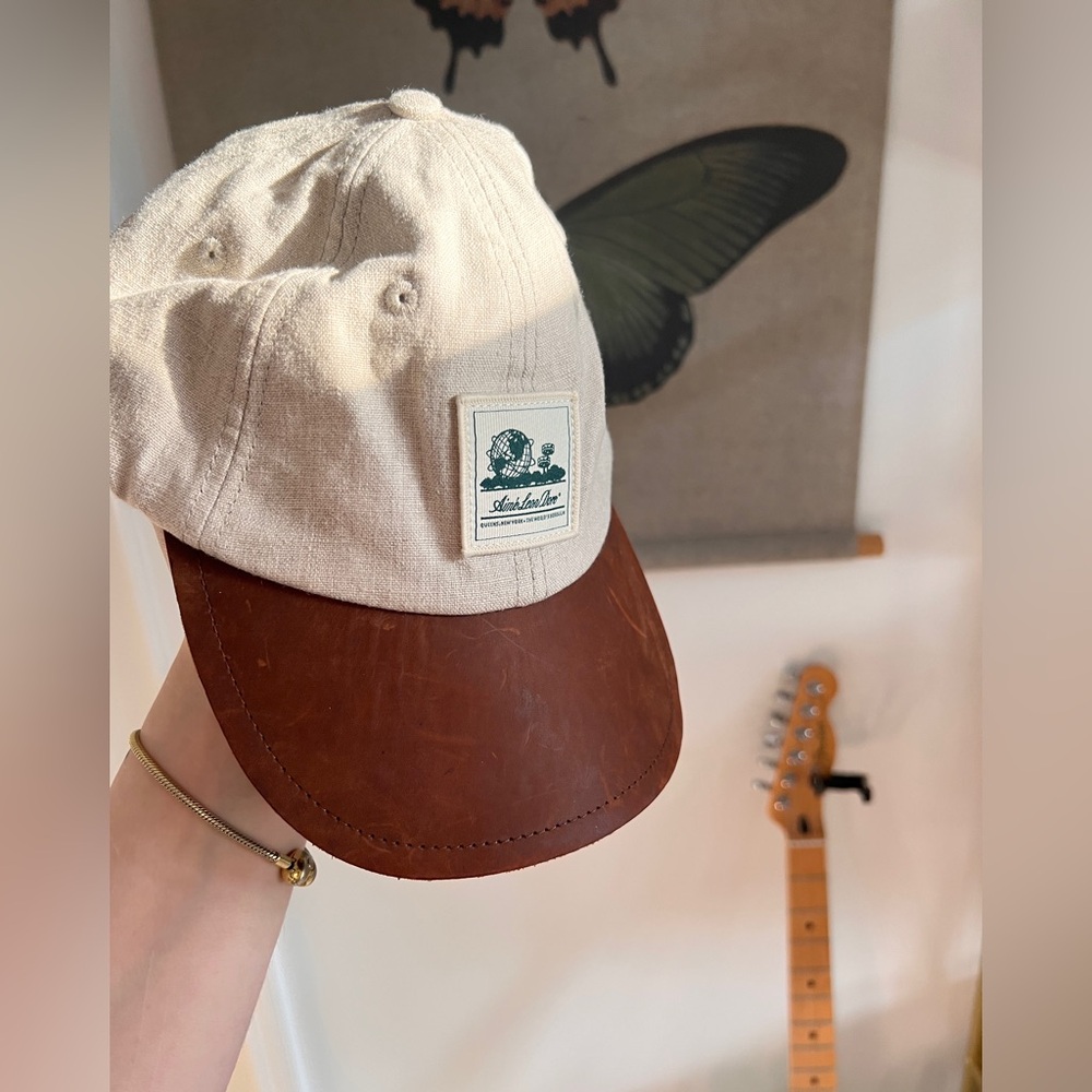 Aimé Leon Dore Tan Leather Linen Hat